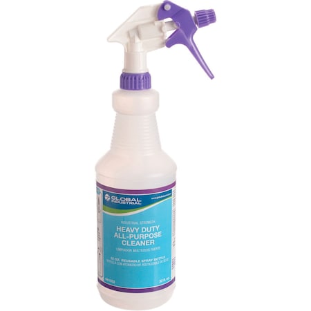 Trigger Spray Bottles For Heavy Duty All-Purpose Cleaner, 32 Oz. Bottles, 12PK